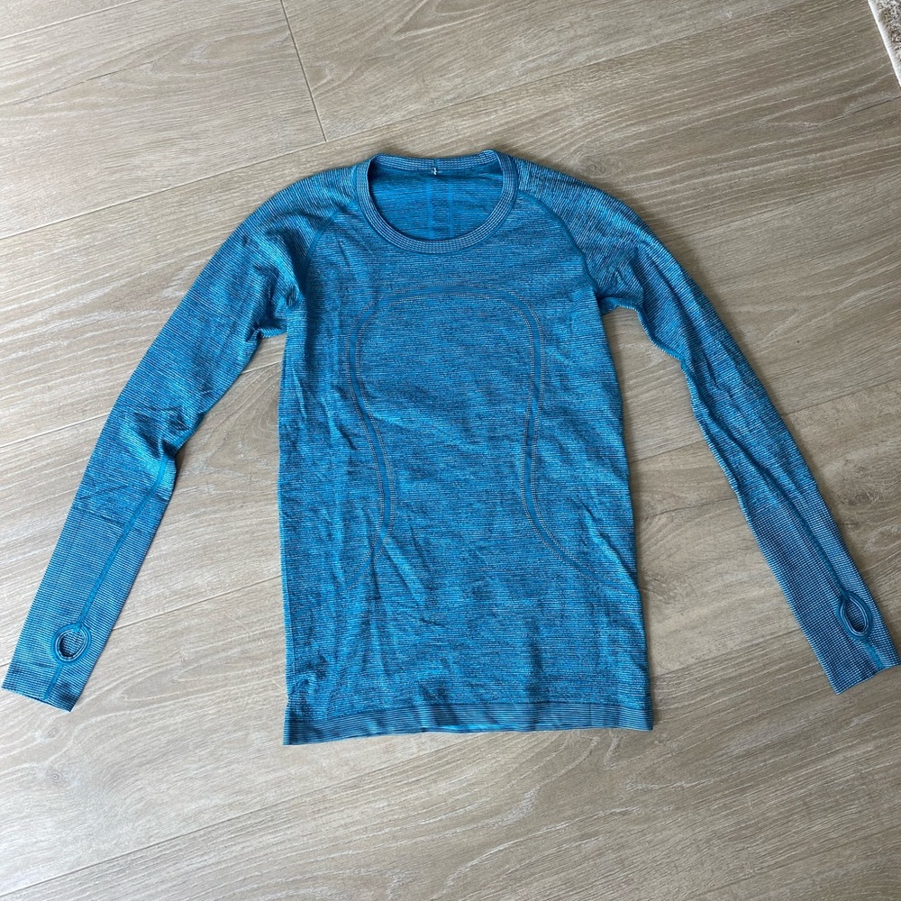 Lululemon Swiftly Tech Long Sleeve Top - Blue Blend - Size 8